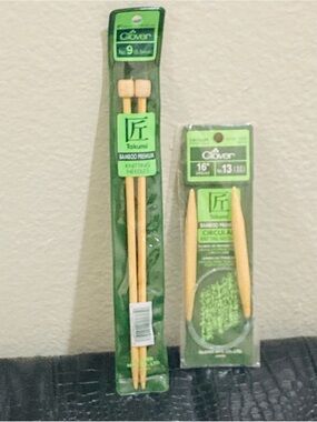 NWT Clover Takumi Bamboo Knitting Needles 9.0 (5.5 mm), 16” Circular 13 (9.0mm)